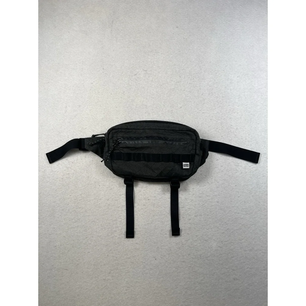 USED Dark Realm Black Ripstop Waist Bag Fanny Pack Sling Nice Condition